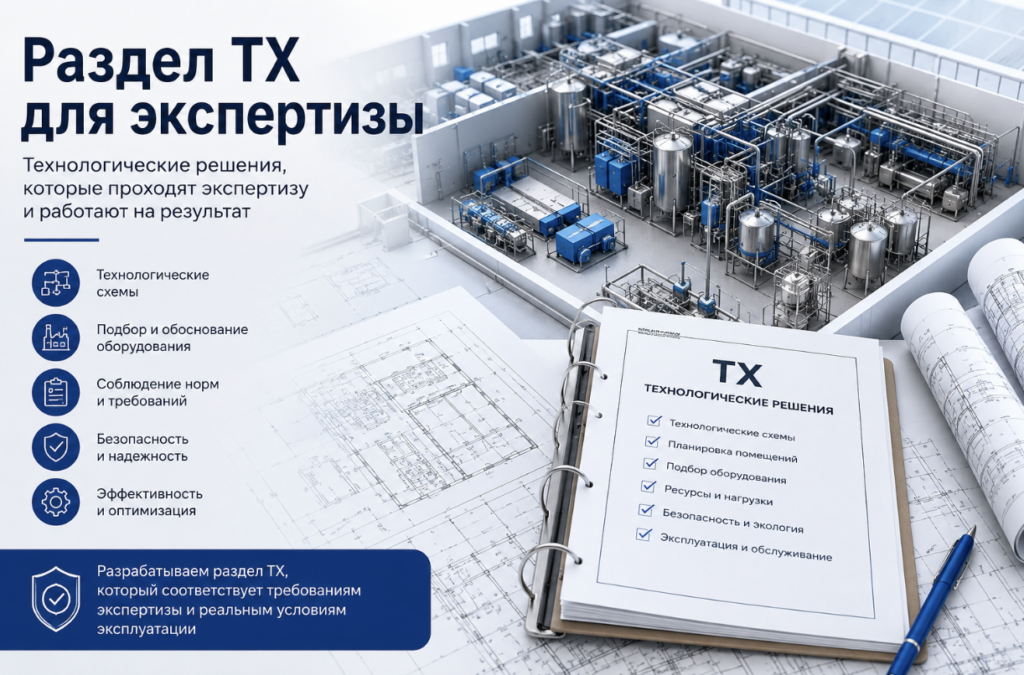 Проектирование технологических решений ТХ для экспертизы