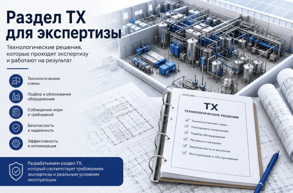 Раздел ТХ для экспертизы: разработка технологических решений